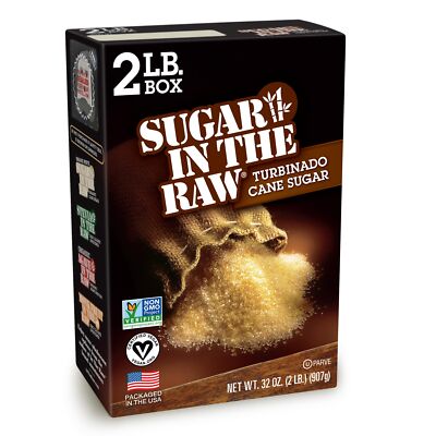Sugar In The Raw Granulated Turbinado Cane Sugar Pure Natural Sweetener Hot &...