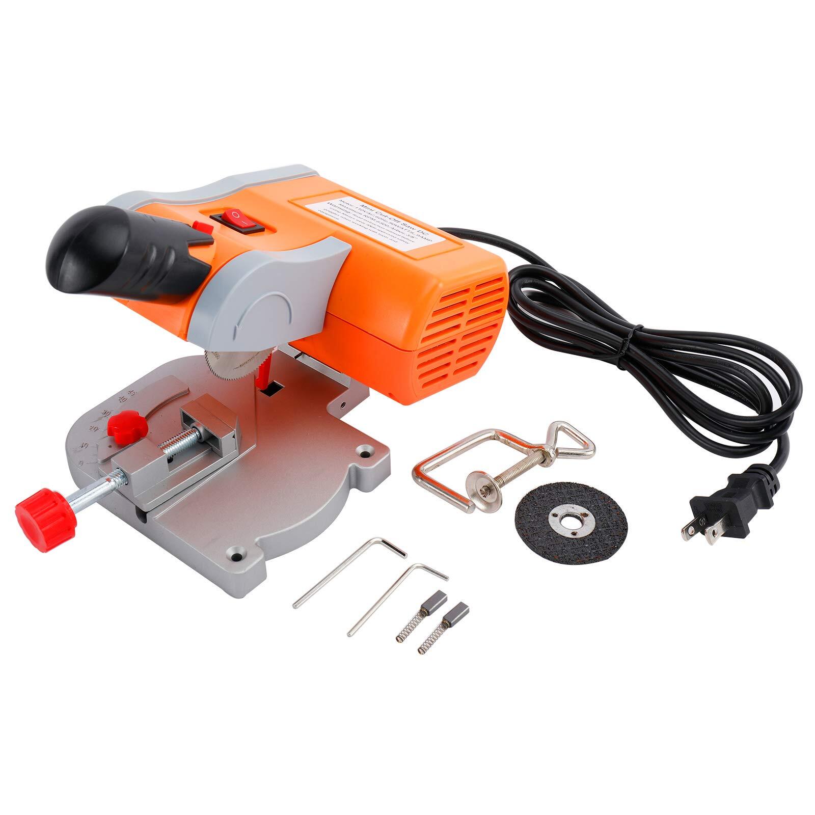 Mini Bench Top Cut-off Miter Saw +Miter Gauge 2 Blade for Wood Plastic Cutting