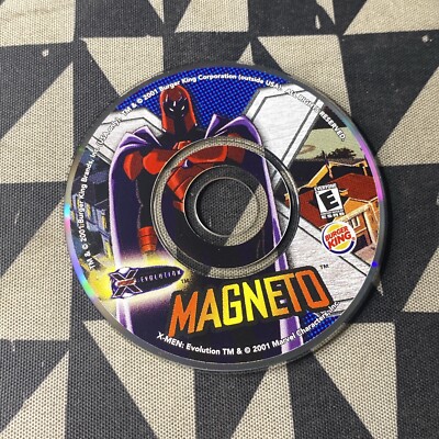 X-Men Evolution - MAGNETO - Burger King Promo Mini CD-ROM (PC, 2001) (disc Only)