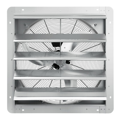 VEVOR Shutter Exhaust Fan Shop Exhaust Fan 24'' Wall Mounted Aluminum 3320 CFM