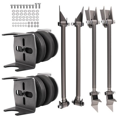 Weld On Triangulated 4 Links 2500 Bags Air Ride Suspension Kit Brackets 24''