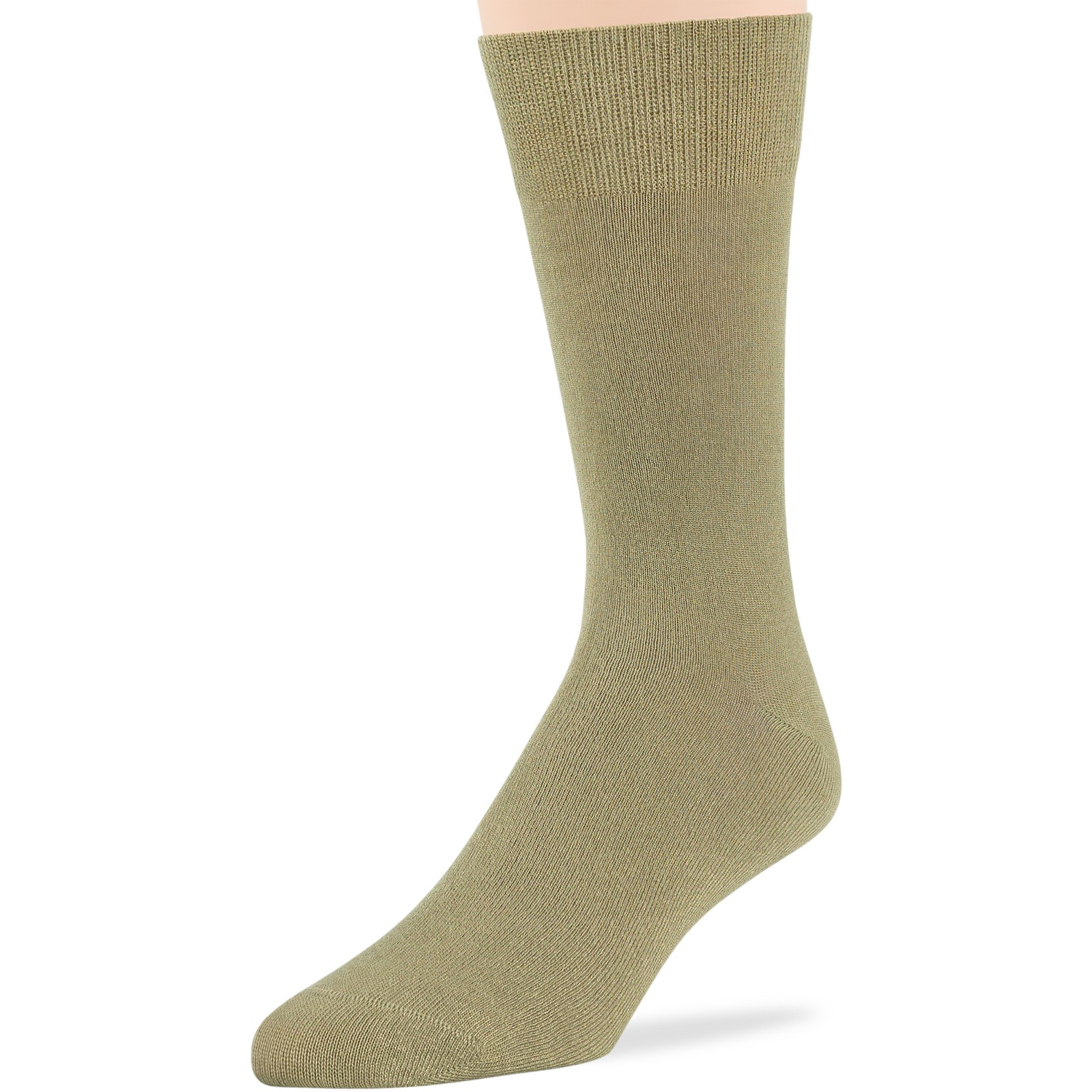 Men Bamboo 4 Pack Big &Tall Thin Soft Antibacterial Socks X Large 13-15 Khaki - Picture 4 of 6