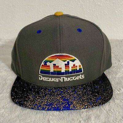 New Mitchell & Ness Denver Nuggets Gray Snapback Hat/Cap Hardwood Classics
