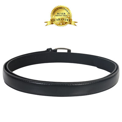 Leatherboss Genuine Leather Men Dress Belt BIG & TALL 46" - 56" Stylish, Black