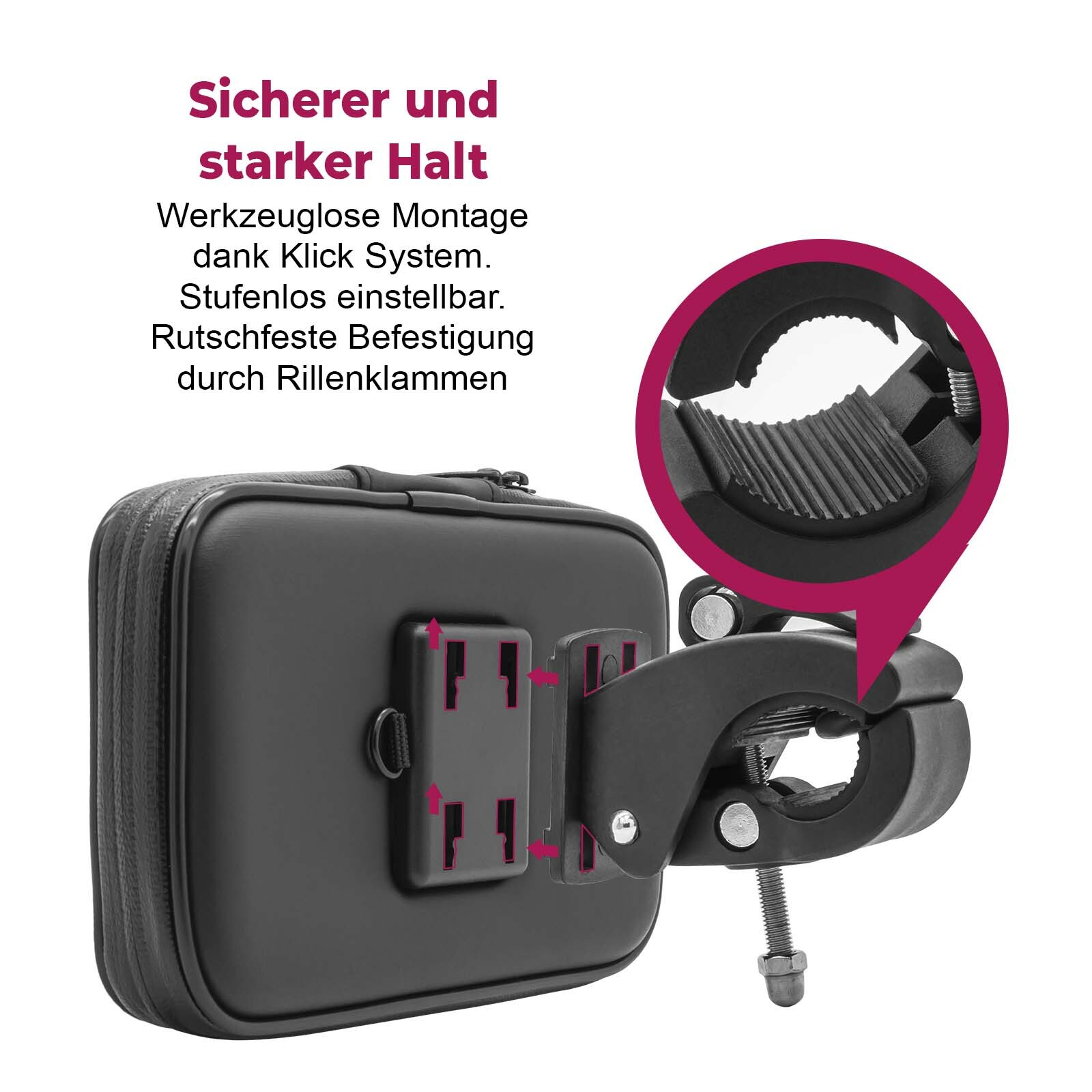 Halterung Halter Fahrrad Motorrad Lenker Handy Tasche für