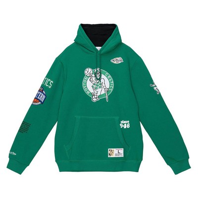 Boston Celtics NBA Mitchell & Ness Team Origins Fleece Hoodie Grün
