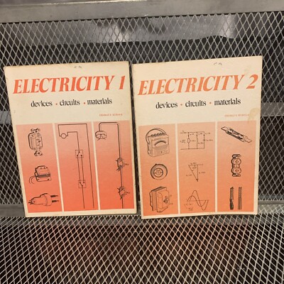 1974 Electricity 1 & 2 Devices ~ Circuits ~ Materials Thomas S Kubala  2 Books