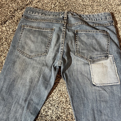 Free People Patchwork Jeans Size 27 Mid rise Straight Leg