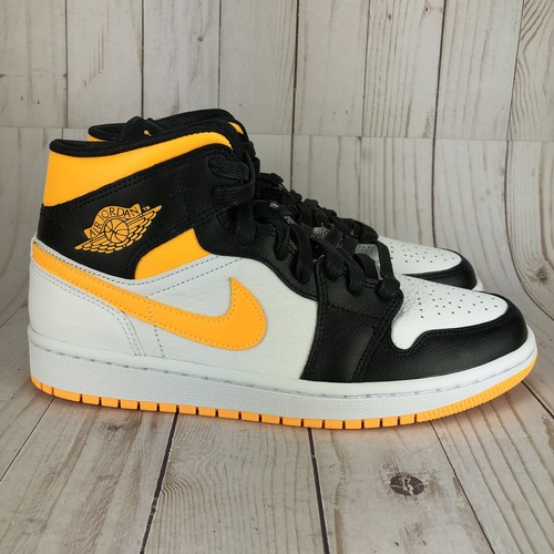 Pre-owned Jordan Nike Womens Air 1 Mid Se Shoes Laser Orange Black