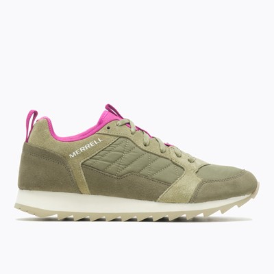 Merrell Women Alpine Sneakers Olive/Fuchsia 8.5 M Модные кожаные кроссовки