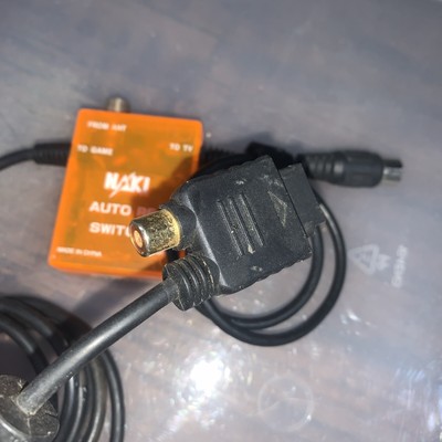 Naki Auto Orange Automatic RF Switch Cord Cable Nintendo 64 N64 Funtastic Fire