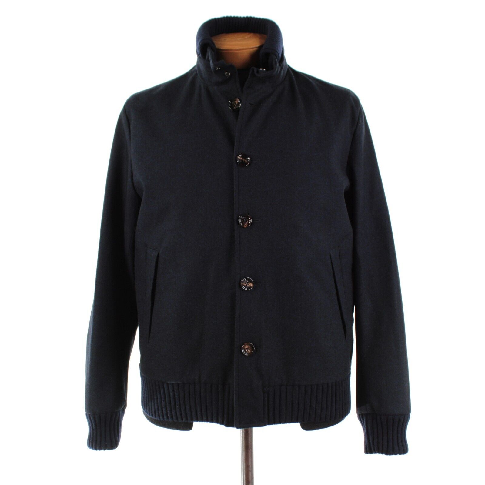 Gimo's NWT Full Zip Shearling Leather Jacket Size 56 (2XL US Gimo's NWT Full Zip Shearling Leather Jacket Size 56 (2XL US