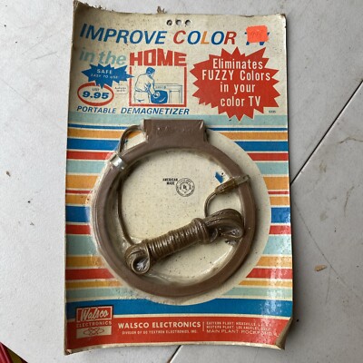 Vintage WALSCO Electronics Television TV Degaussing Coil 2592 NIP