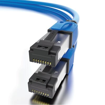   40Gbps Certified Cat8 Ethernet Patch Cable Double Shielded 2000MHz 2GHz Cat...