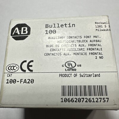 1pcs New AB contactor auxiliary contact 100-FA20