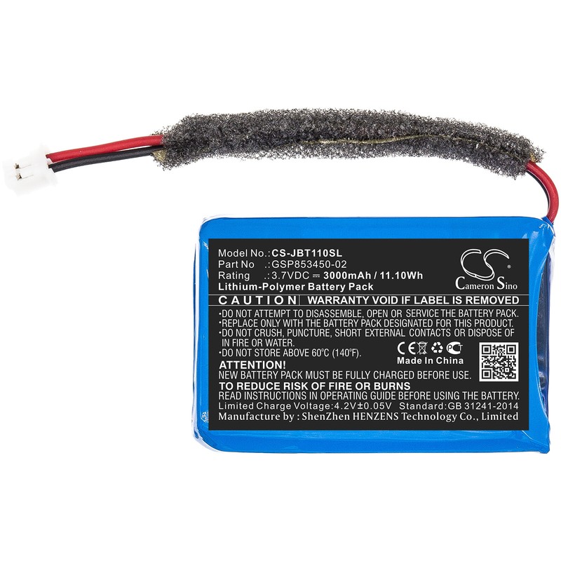 Batterie Li-Polymer 3.7v 3000mah Type Gsp853450-02 Pour Jbl Turbo