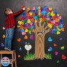 Pajean Classroom Tree Bulletin Board Decorations Set Back to School Bulletin Boards Heart Tree Cutouts Chalkboards for Elementary Preschool Classroom Door Wall Door (Watercolor, Lovely Style)
