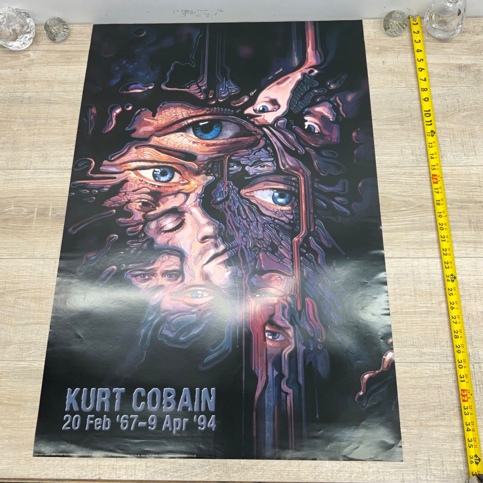  COBAIN ポスター vintage Nirvana Vintage Nirvana Kurt Cobain Banner – Yesterday's Attic