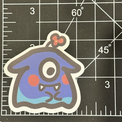 One Eyed Blue Red Flower Monster Matte - Vinyl Decal Sticker Bomb Skateboard