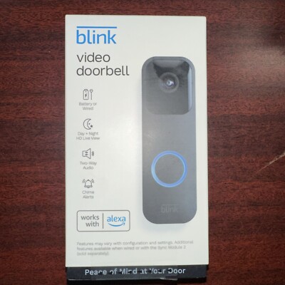 Blink Video Doorbell Camera Wired / Wireless Two Way Audio HD video & Alexa