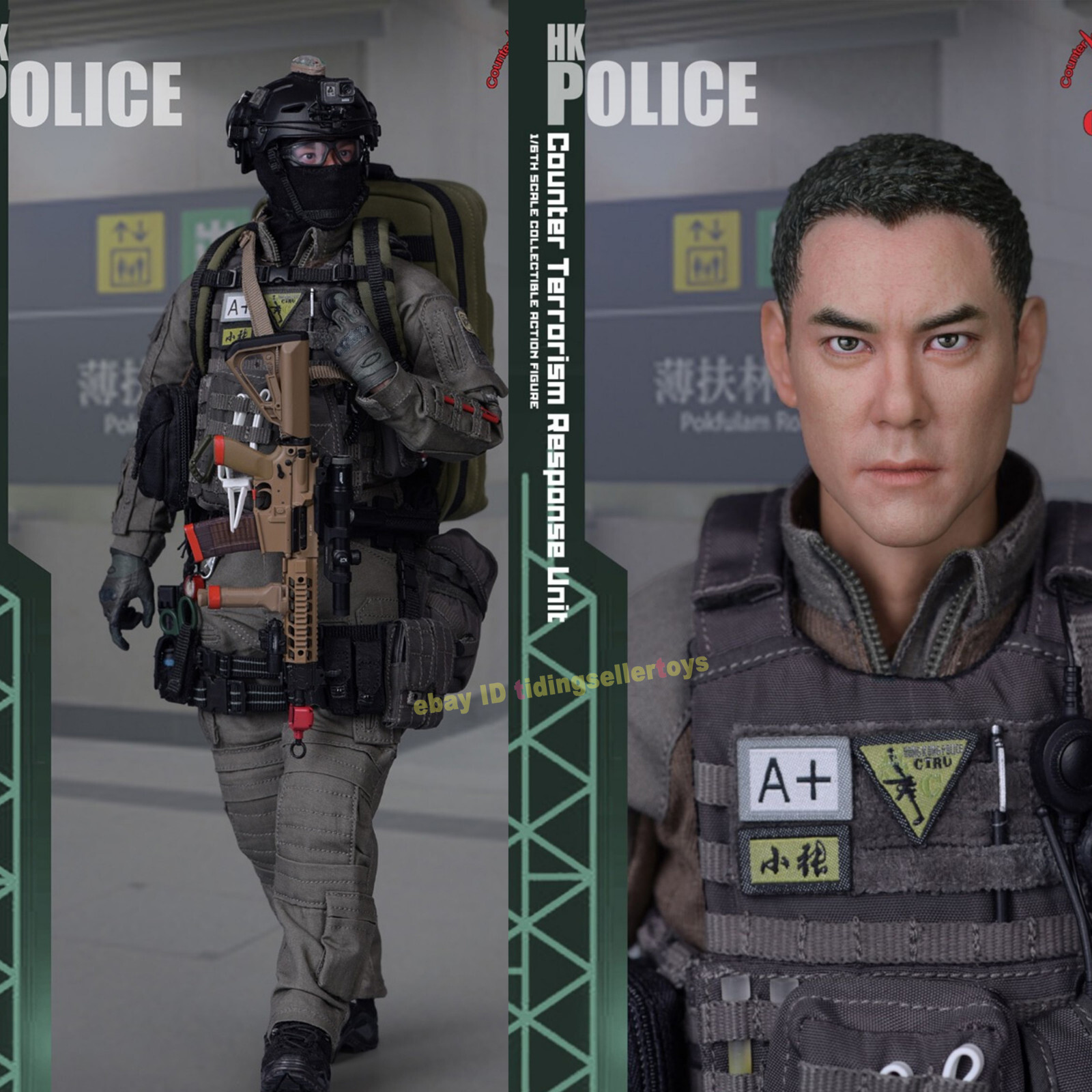 カ*オ様 HK POLICE1/6 Warrior Model 1980s 1/6 Royal Hong Kong Police officer Sung