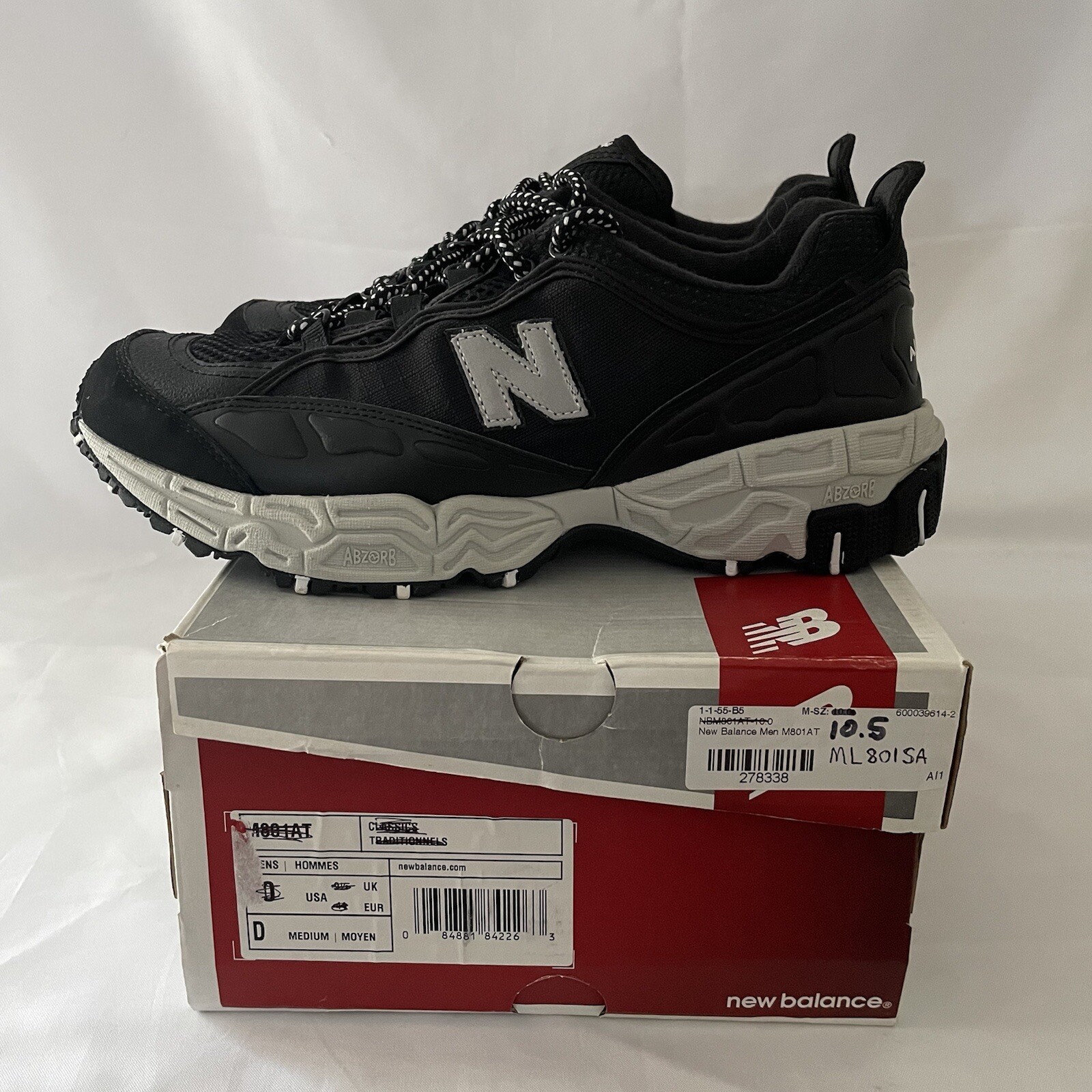 New Balance 801 All Terrain Trail Running Shoes Black Mens Size 10.5  ML801SA New: купить с доставкой из США, цена 8 424 руб - (115128530892)