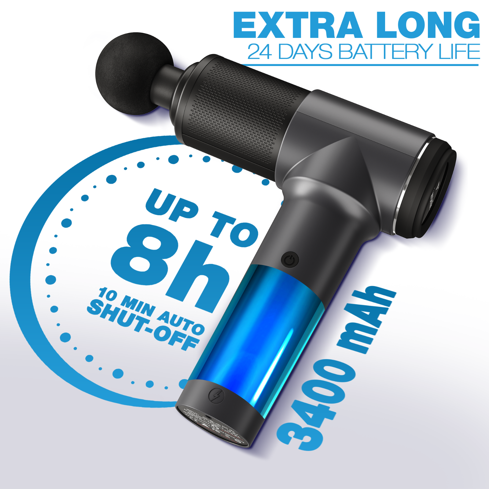 Turonic GM5 Massage Gun - Deep Tissue Massager for Muscle Relax & Pain Relief - Picture 6 of 9