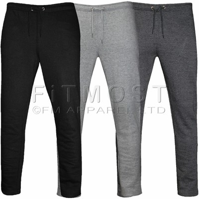 Mens Fleece Open Hem Jogging Bottoms 