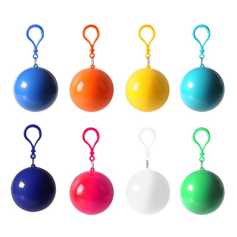 Disposable Rain Jacket Unisex Rainwear Keyring Ball Outdoor