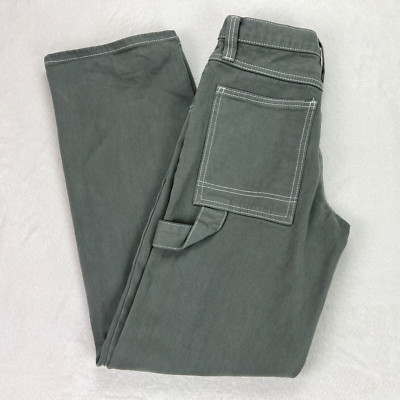 J. GALT NWT Greenish Gray Sz S Straight Leg 5-Pocket Carpenter Jeans 31'' Inseam