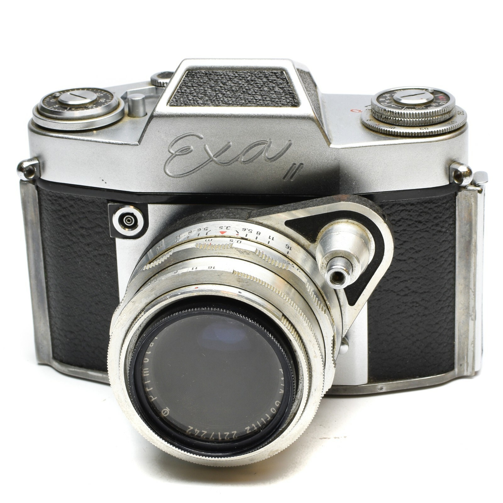 IHAGEE EXA II CAMERA WITH PRIMOTAR 50 MM F/3.5 LENS c. 1960 IHAGEE EXA II CAMERA WITH PRIMOTAR 50 MM F/3.5 LENS c. 1960