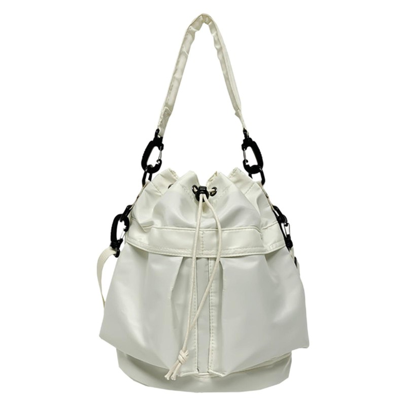 Crossbody Bucket Bag For Women Nylon Drawstring Tote Large Capacity
