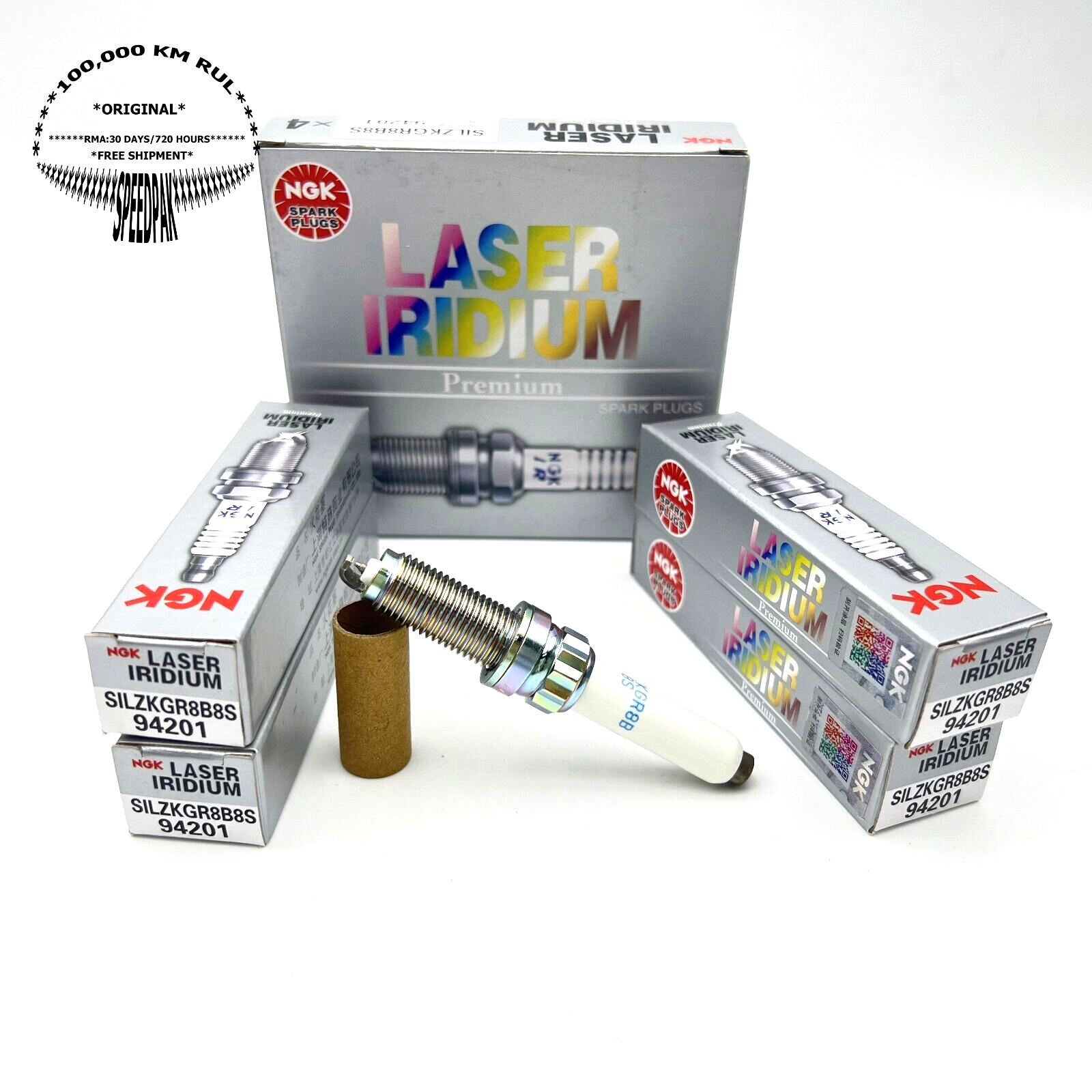 m。 4PCS NGK 94201 Spark Plug-Laser Iridium High Ignitability