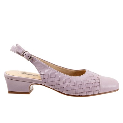 Женские фиолетовые туфли на очень широком каблуке-босоножке Trotters Dea Woven T2168-510