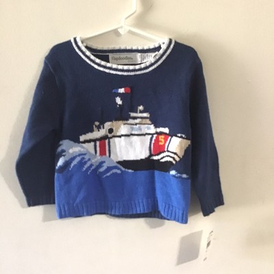 Flapdoddles Boat Sweater. Boys 2T