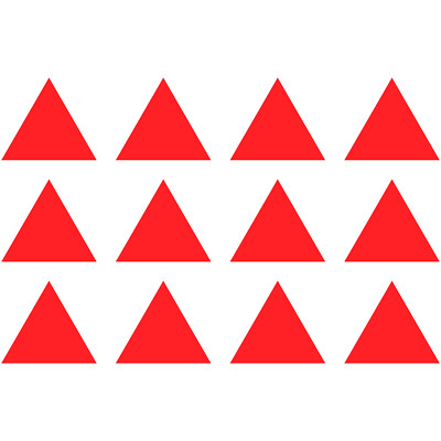 12 Triangle Pack 2'' Vinyl Decal Car Window Sticker Shapes Art