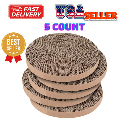 Scratch and Spin Cat Scratcher Replacement Pads for Active Play, Natural Recycle
