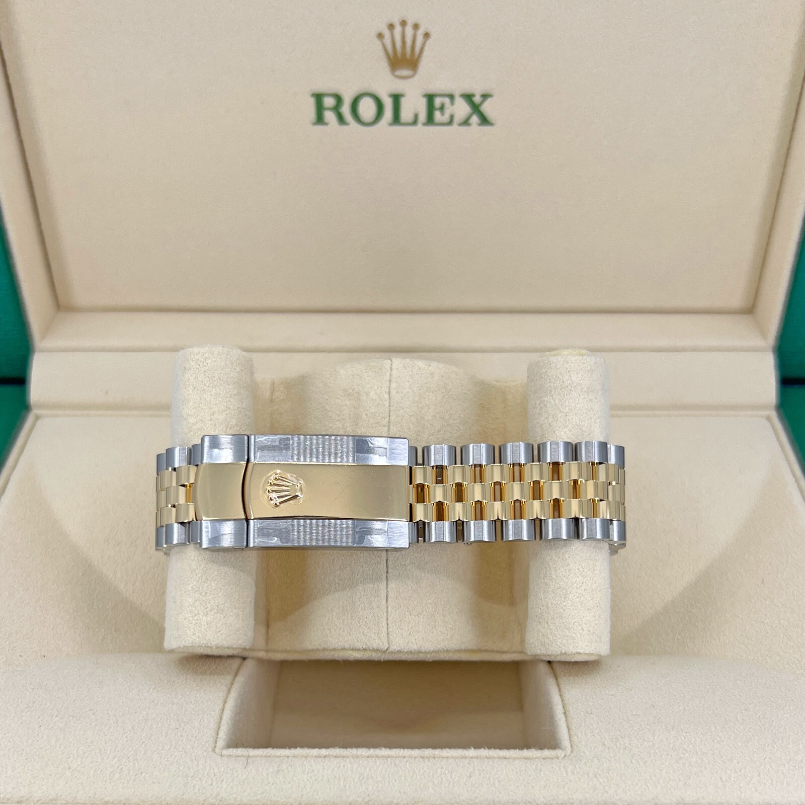 Pre-owned Rolex 2022  Datejust 36mm Champagne Palm Motif Jubilee Fluted 126233 Unworn