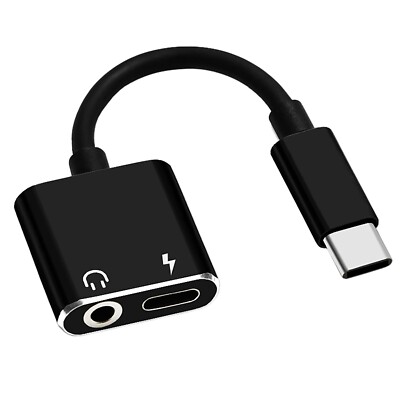 2 In1 Adapter 3.5mm For Type C Suitable Cable Earphone Auxiliary Charging Jack