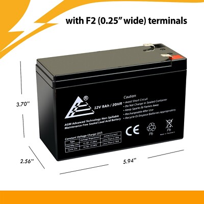 APC BACK-UPS XS 1300VA BX1300LCD REPLACEMENT BATTERY (2) 12V 9.0ah Batteries