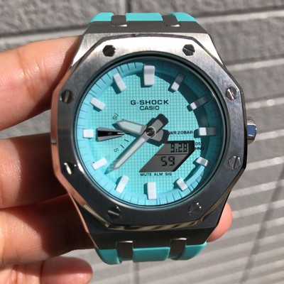 G-shock GA-2110 Custom Casi Oak Tiffany Blue custom mod