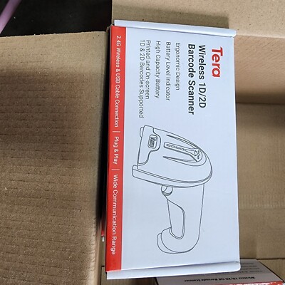 Tera 1D 2D QR Barcode Scanner Wireless and Wired- NO DONGLE 