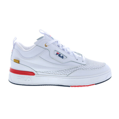 Fila T-1 Mid Saga 1FM01738-125 Мужские белые кожаные кроссовки Lifestyle Обувь