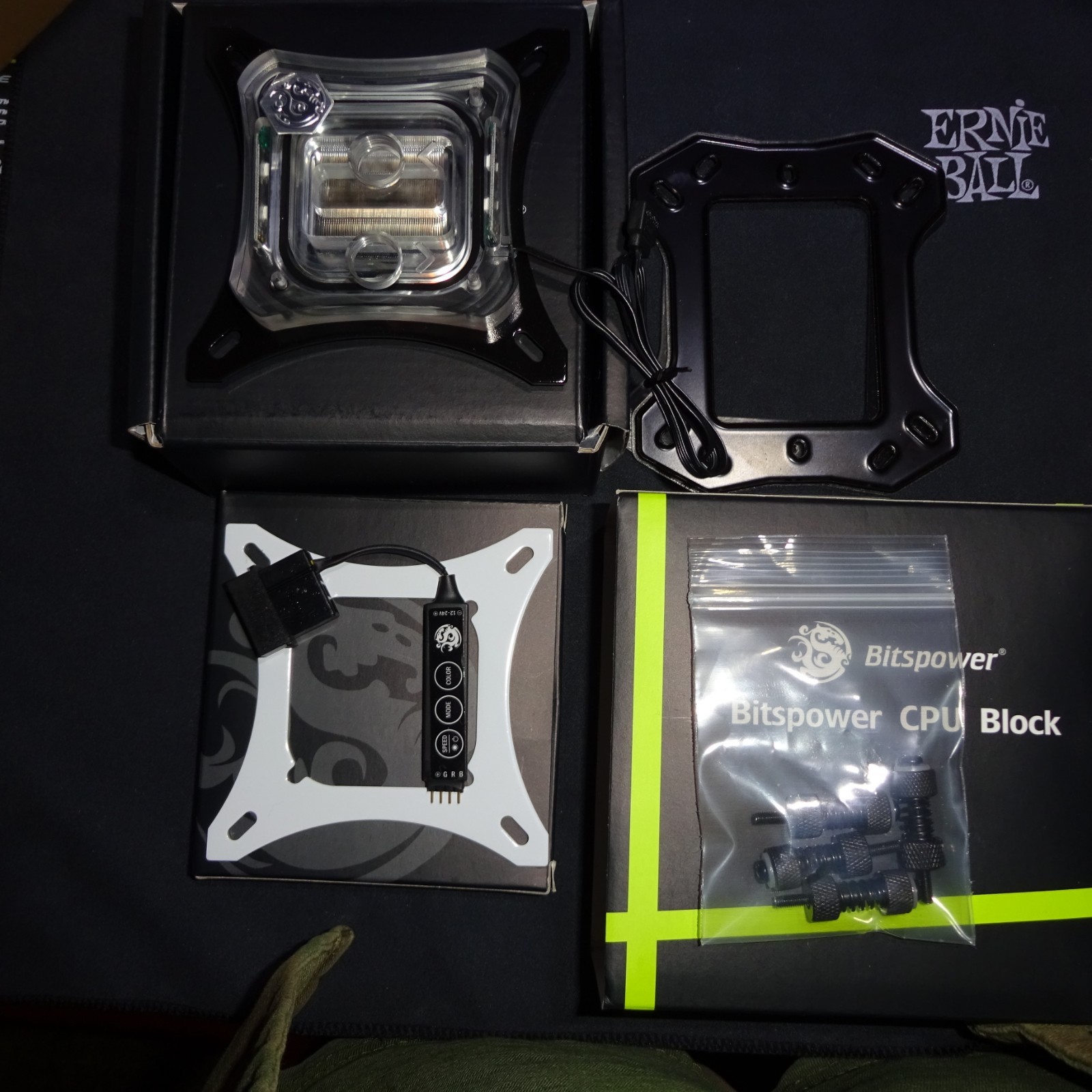 BITSPOWER SUMMIT EF~X RGB CPU WATERBLOCK + EXTRA WHITE MOUNTING PLATE!