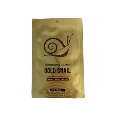 PRETTY SKIN - KOREAN FACE MASK: Premium Essential Sheet Mask Gold Snail.