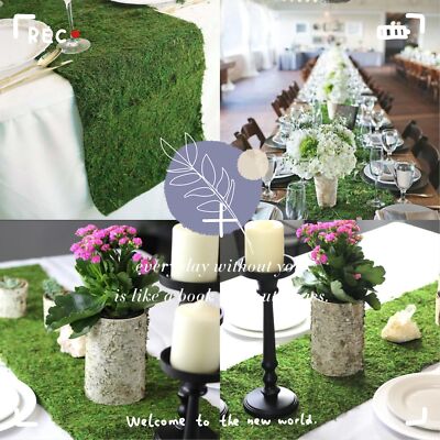 Roll of Green Moss for Fairy Gardens Wedding Other Arts and Crafts 15.3x130cm...