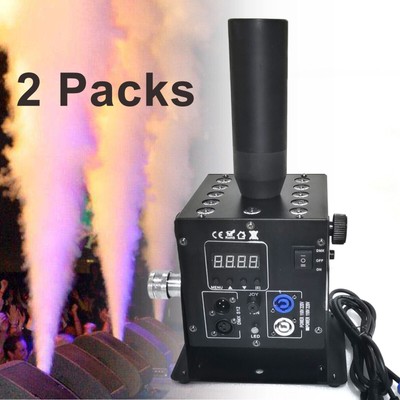 2PCS LED CO2 Jet Smoke Machine & 6m Hose CO2 Cannon DMX Blaster DJ Disco Stag US