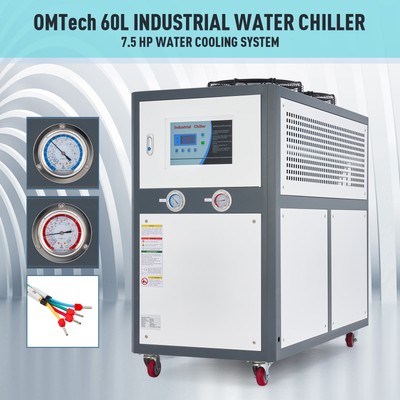 CREWORKS 7.5HP 5 Ton Air-Cooled Water Chiller 16 gal. Water Tank Overload Alarm