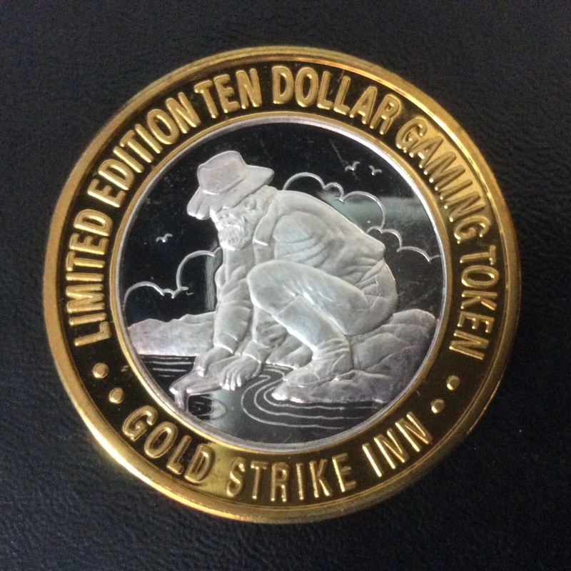 1995 Gold Strike Inn Casino Gold Panner Silver Strike Boulder