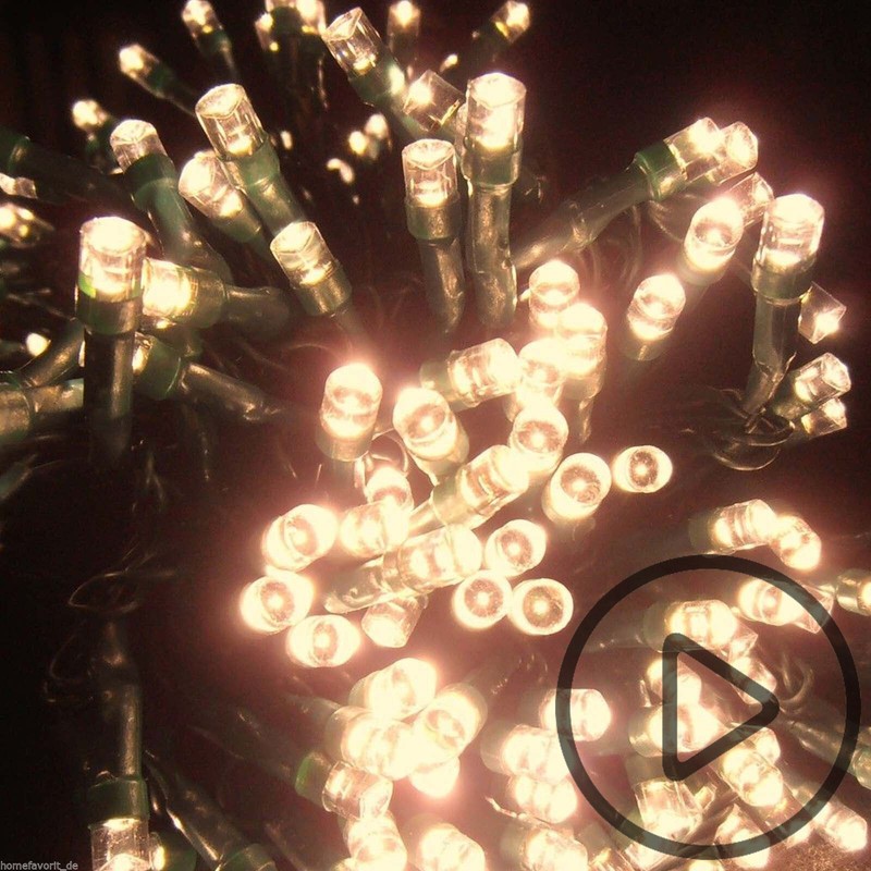 Led Lichterkette Mit Blitzlicht Effekten 120 Led Weihnachtsbeleuchtung Video